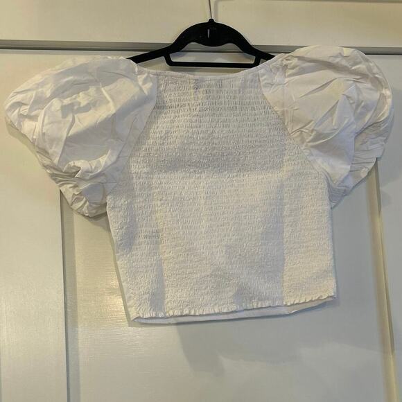 J. Crew Fitted puff-sleeve top Size 2 - Picture 3 of 4